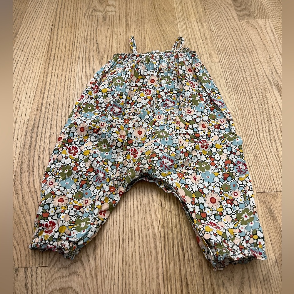 Bonpoint floral jumpsuit romper, size 12 months